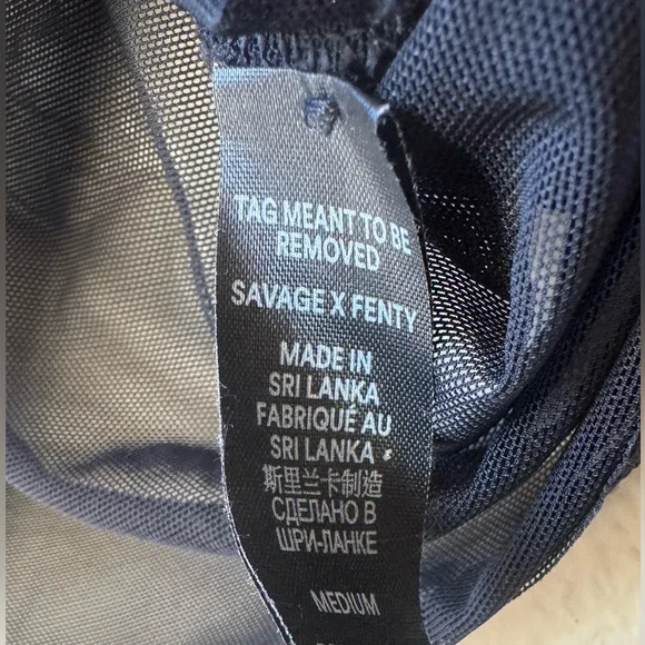 Savage X Fenty Black Sheer Mesh Top - Picture 5 of 5